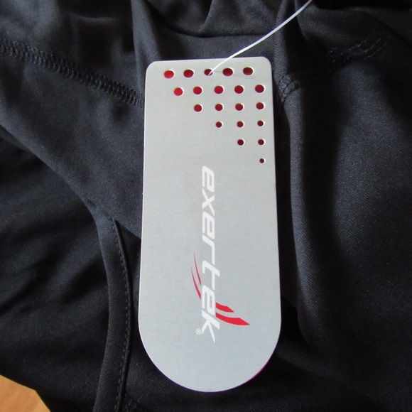 Exertek Black Short Sleeve Tee Top XL Moisture Wicking Quick Dry Athletic - Picture 8 of 9